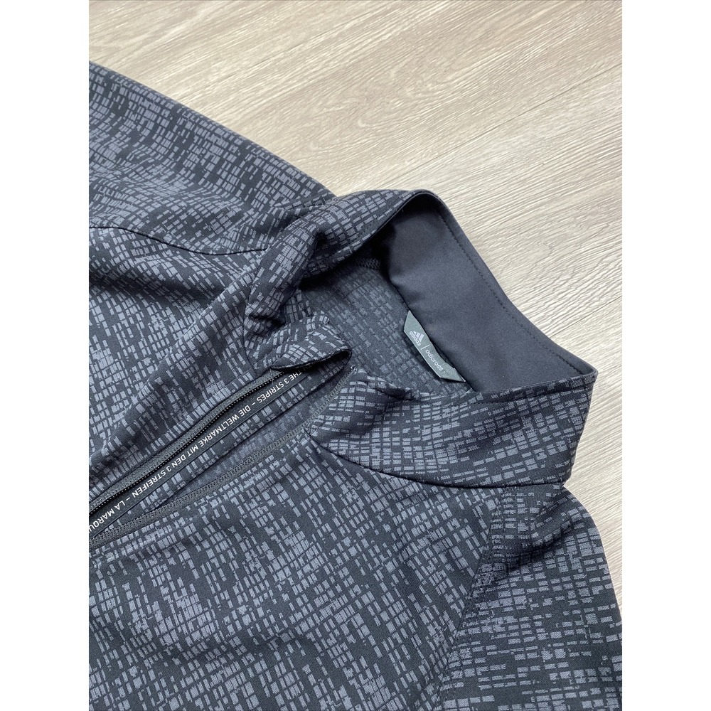 Adidas Adricross Jacket Full Zip Men's XL Black Gray Stretch Golf Active
